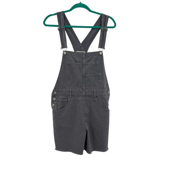 Free People We The Free Ziggy Shortall Overalls Denim Gray Size Small - Picture 1 of 12